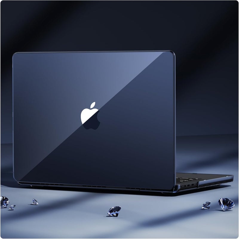 soonjet غطاء لجهاز MacBook Pro مقاس 14 بوصة 2024-2021 M4 M3 M2 M1 Pro/Max [شفاف 100%، منتصف الليل الخفيف] غطاء صلب واقي لجهاز الكمبيوتر المحمول - Image 1